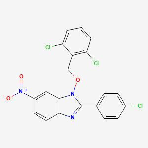 2-(4-chlorophenyl)-1-[(2,6-dichlorobenzyl)oxy]-6-nitro-1H-1,3-benzimidazole - 282523-46-0