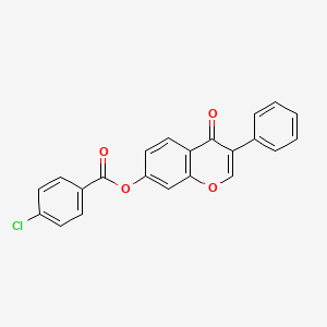 4-oxo-3-phenyl-4H-chromen-7-yl 4-chlorobenzoate - 449740-29-8