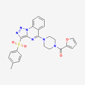Furan-2-yl(4-(3-tosyl-[1,2,3]triazolo[1,5-a]quinazolin-5-yl)piperazin-1-yl)methanone - 893271-90-4