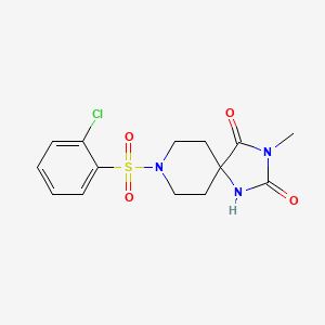 8-((2-Chlorophenyl)sulfonyl)-3-methyl-1,3,8-triazaspiro[4.5]decane-2,4-dione - 941928-23-0