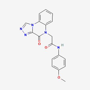 N-(4-methoxyphenyl)-2-{4-oxo-4H,5H-[1,2,4]triazolo[4,3-a]quinoxalin-5-yl}acetamide - 1359399-53-3