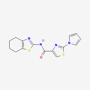2-(1H-pyrrol-1-yl)-N-(4,5,6,7-tetrahydrobenzo[d]thiazol-2-yl)thiazole-4-carboxamide - 1206998-91-5