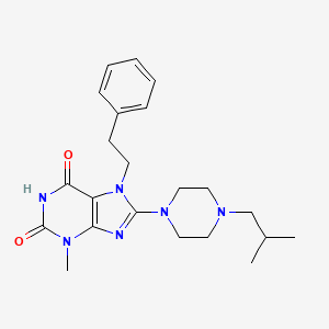 8-(4-isobutylpiperazin-1-yl)-3-methyl-7-phenethyl-1H-purine-2,6(3H,7H)-dione - 902307-27-1