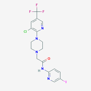 2-{4-[3-chloro-5-(trifluoromethyl)pyridin-2-yl]piperazin-1-yl}-N-(5-iodopyridin-2-yl)acetamide - 339018-01-8