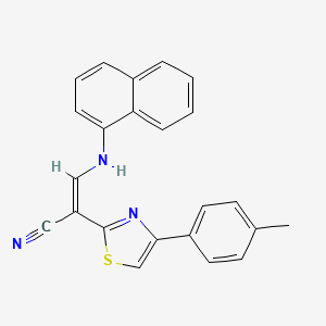 (Z)-3-(naphthalen-1-ylamino)-2-(4-(p-tolyl)thiazol-2-yl)acrylonitrile - 477187-87-4