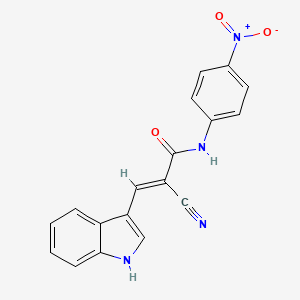 (E)-2-cyano-3-(1H-indol-3-yl)-N-(4-nitrophenyl)acrylamide - 332919-74-1