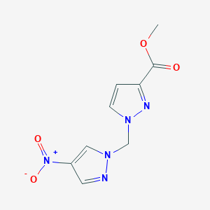 Methyl 1-((4-nitro-1H-pyrazol-1-yl)methyl)-1H-pyrazole-3-carboxylate - 1005696-77-4