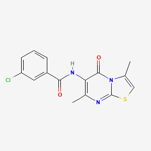 3-chloro-N-{3,7-dimethyl-5-oxo-5H-[1,3]thiazolo[3,2-a]pyrimidin-6-yl}benzamide - 946358-00-5