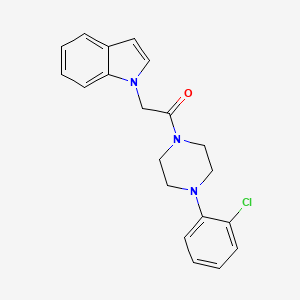 1-(4-(2-chlorophenyl)piperazin-1-yl)-2-(1H-indol-1-yl)ethanone - 1207034-44-3
