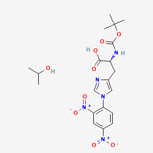 (2R)-3-[1-(2,4-dinitrophenyl)imidazol-4-yl]-2-[(2-methylpropan-2-yl)oxycarbonylamino]propanoic acid;propan-2-ol - 1330286-54-8