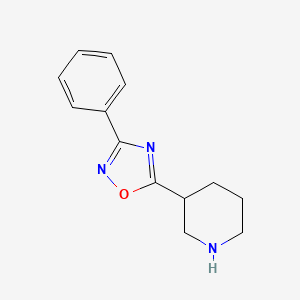 3-(3-Phenyl-1,2,4-oxadiazol-5-yl)piperidine - 851882-57-0