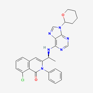 8-chloro-2-phenyl-3-((1S)-1-((9-(tetrahydro-2H-pyran-2-yl)-9H-purin-6-yl)amino)ethyl)isoquinolin-1(2H)-one - 1350643-73-0