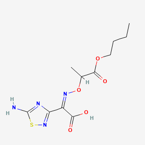 2-(5-Amino-1,2,4-thiadiazol-3-yl)-2-(((1-butoxy-1-oxopropan-2-yl)oxy)imino)acetic acid - 76028-96-1
