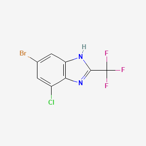 6-bromo-4-chloro-2-(trifluoromethyl)-1H-benzimidazole - 89457-10-3