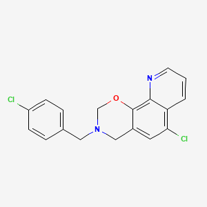 6-Chloro-3-(4-chlorobenzyl)-3,4-dihydro-2H-[1,3]oxazino[5,6-h]quinoline - 41957-84-0
