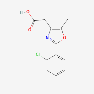 2-[2-(2-Chlorophenyl)-5-methyl-1,3-oxazol-4-yl]acetic acid - 1017181-48-4