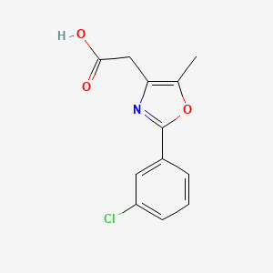 2-[2-(3-Chlorophenyl)-5-methyl-1,3-oxazol-4-yl]acetic acid - 1017231-31-0