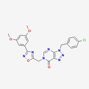 3-[(4-chlorophenyl)methyl]-6-{[3-(3,5-dimethoxyphenyl)-1,2,4-oxadiazol-5-yl]methyl}-3H,6H,7H-[1,2,3]triazolo[4,5-d]pyrimidin-7-one - 1040653-07-3