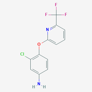 3-Chloro-4-{[6-(trifluoromethyl)pyridin-2-yl]oxy}aniline - 1211669-81-6