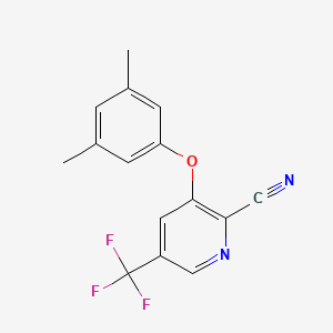 3-(3,5-Dimethyl-phenoxy)-5-trifluoromethyl-pyridine-2-carbonitrile - 2088941-86-8