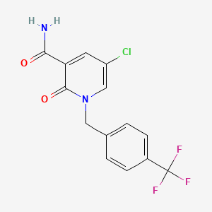 5-Chloro-2-oxo-1-(4-(trifluoromethyl)benzyl)-1,2-dihydro-3-pyridinecarboxamide - 242797-20-2