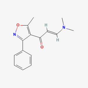 (E)-3-(dimethylamino)-1-(5-methyl-3-phenyl-1,2-oxazol-4-yl)prop-2-en-1-one - 265125-00-6