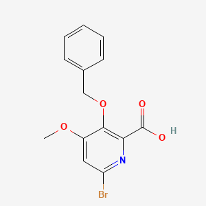 3-(Benzyloxy)-6-bromo-4-methoxypicolinic acid - 321596-54-7