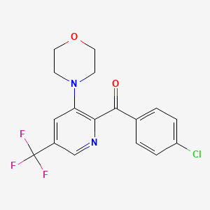 (4-Chlorophenyl)[3-morpholino-5-(trifluoromethyl)-2-pyridinyl]methanone - 338959-91-4