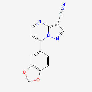 7-(1,3-Benzodioxol-5-yl)pyrazolo[1,5-a]pyrimidine-3-carbonitrile - 685106-66-5
