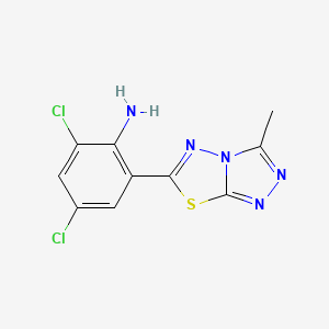 2,4-Dichloro-6-(3-methyl-[1,2,4]triazolo[3,4-b][1,3,4]thiadiazol-6-yl)aniline - 765926-19-0
