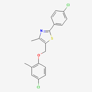 5-[(4-Chloro-2-methylphenoxy)methyl]-2-(4-chlorophenyl)-4-methyl-1,3-thiazole - 866018-31-7