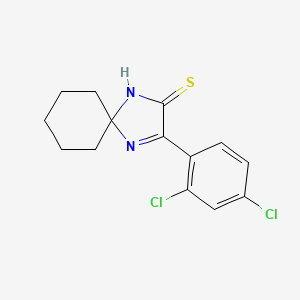 3-(2,4-Dichlorophenyl)-1,4-diazaspiro[4.5]dec-3-ene-2-thione - 899912-50-6