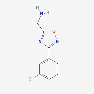 [3-(3-Chlorophenyl)-1,2,4-oxadiazol-5-yl]methanamine - 944901-69-3