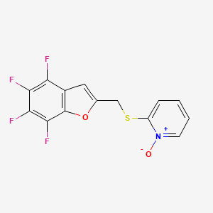 2-{[(4,5,6,7-Tetrafluoro-1-benzofuran-2-yl)methyl]thio}pyridinium-1-olate - 256425-40-8