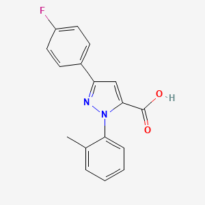 3-(4-Fluorophenyl)-1-O-tolyl-1H-pyrazole-5-carboxylic acid - 618102-79-7
