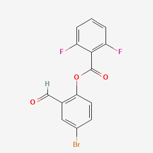 4-Bromo-2-formylphenyl 2,6-difluorobenzoate - 646989-39-1