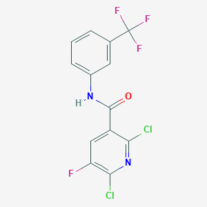 2,6-dichloro-5-fluoro-N-[3-(trifluoromethyl)phenyl]nicotinamide - 680217-81-6