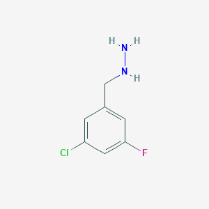 [(3-Chloro-5-fluorophenyl)methyl]hydrazine - 1000805-95-7