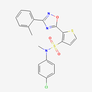 N-(4-chlorophenyl)-N-methyl-2-[3-(2-methylphenyl)-1,2,4-oxadiazol-5-yl]thiophene-3-sulfonamide - 1105196-71-1
