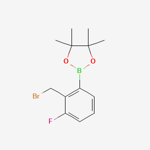 2-[2-(Bromomethyl)-3-fluorophenyl]-4,4,5,5-tetramethyl-1,3,2-dioxaborolane - 2096332-57-7