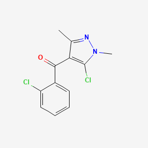 Methanone, (5-chloro-1,3-dimethyl-1H-pyrazol-4-yl)(2-chlorophenyl)- - 29938-74-7