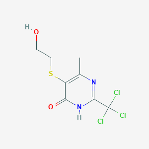 5-[(2-Hydroxyethyl)thio]-6-methyl-2-(trichloromethyl)-1,4-dihydropyrimidin-4-one - 82551-97-1
