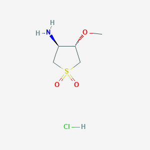 [trans-4-Methoxy-1,1-dioxidotetrahydro-3-thienyl]amine hydrochloride - 1609401-10-6