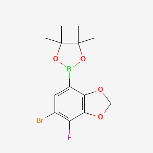 5-Bromo-4-fluoro-2,3-methylenedioxyphenylboronic acid, pinacol ester - 2096334-54-0