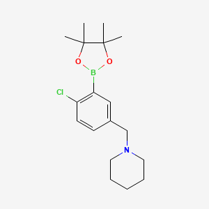 2-Chloro-5-(piperidinomethyl)phenylboronic acid, pinacol ester - 2096334-70-0