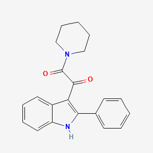 1-(2-phenyl-1H-indol-3-yl)-2-(piperidin-1-yl)ethane-1,2-dione - 102318-27-4