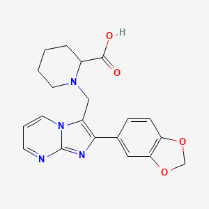 1-(2-Benzo[1,3]dioxol-5-yl-imidazo[1,2-a]pyrimidin-3-ylmethyl)-piperidine-2-carboxylic acid - 1029108-71-1