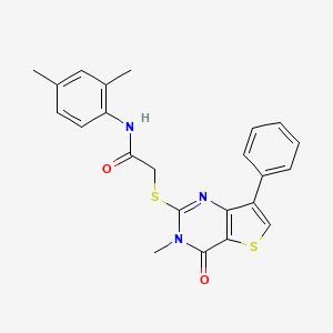 N-(2,4-dimethylphenyl)-2-({3-methyl-4-oxo-7-phenyl-3H,4H-thieno[3,2-d]pyrimidin-2-yl}sulfanyl)acetamide - 1040632-39-0