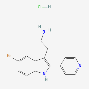 3-(2-Aminoethyl)-5-bromo-2-pyridin-4-yl-1H-indole hydrochloride - 1049791-87-8