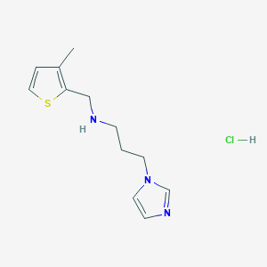 [3-(1H-Imidazol-1-yl)propyl][(3-methylthiophen-2-yl)methyl]amine hydrochloride - 1050483-90-3